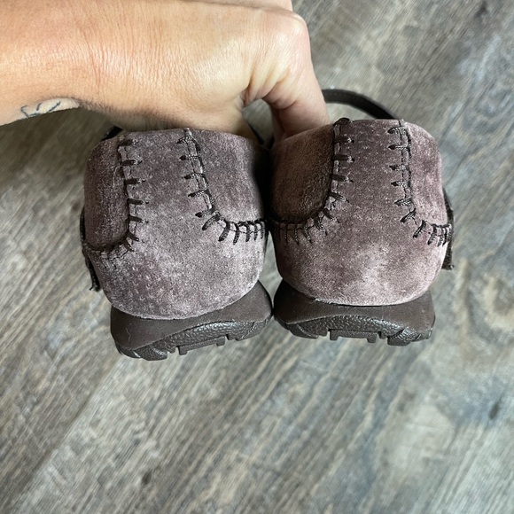 Sketchers leather mary jane chocolate brown memory foam shoes - Picture 8 of 11